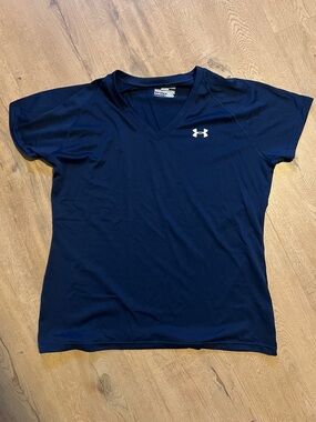 Under Armour Navy Short-Sleeve V-Neck Performance Tee